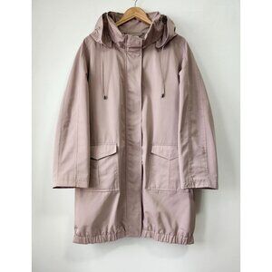 Windsmoor Beige Hooded Midi Length Fall Coat Timeless Fashion Large Pockets NWOT